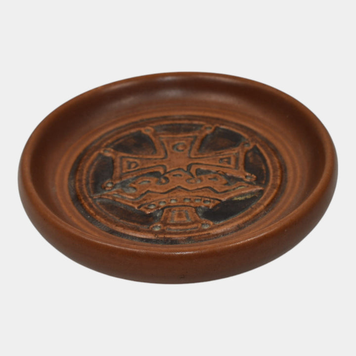 North Dakota School of Mines UND Pottery Catholic Daughters Crown Tray - Just Art Pottery