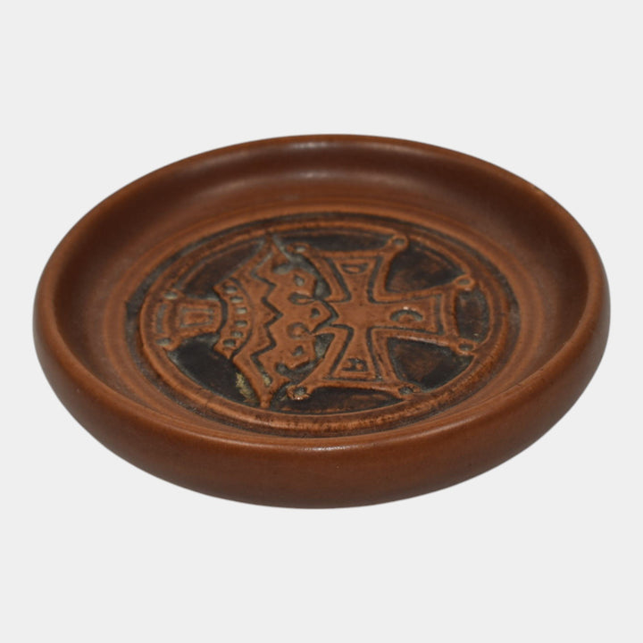 North Dakota School of Mines UND Pottery Catholic Daughters Crown Tray - Just Art Pottery