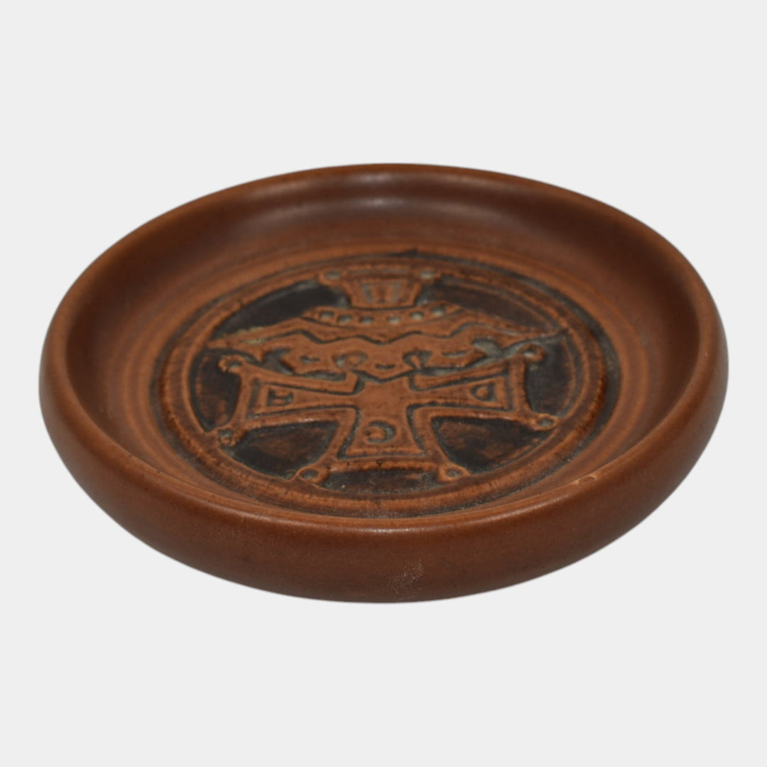 North Dakota School of Mines UND Pottery Catholic Daughters Crown Tray - Just Art Pottery