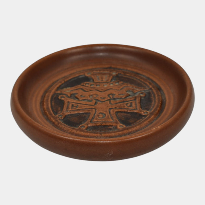 North Dakota School of Mines UND Pottery Catholic Daughters Crown Tray - Just Art Pottery