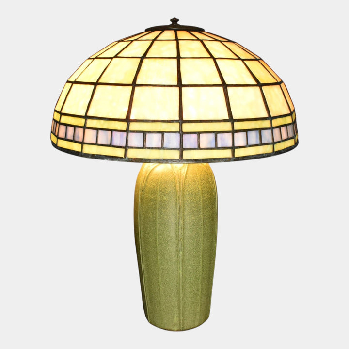 Tiffany Jemerick Art Pottery Matte Green Ceramic Lamp - Just Art Pottery