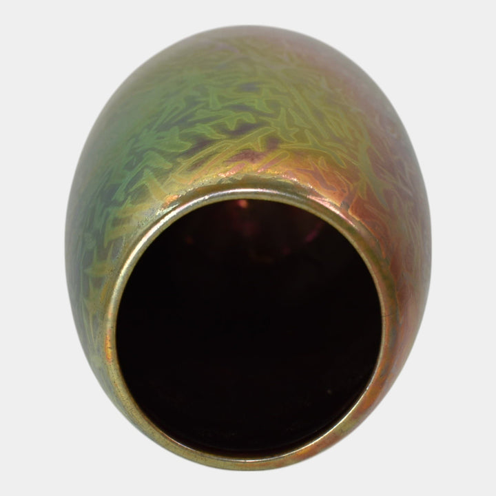 Weller Sicard Art Nouveau Pottery Iridescent Luster Tall Floral Vase 21
