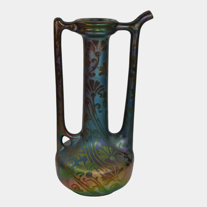 Weller Sicard 1902-07 Art Nouveau Pottery Iridescent Luster Pitcher Vase 514