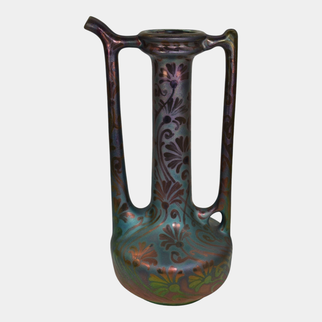 Weller Sicard 1902-07 Art Nouveau Pottery Iridescent Luster Pitcher Vase 514