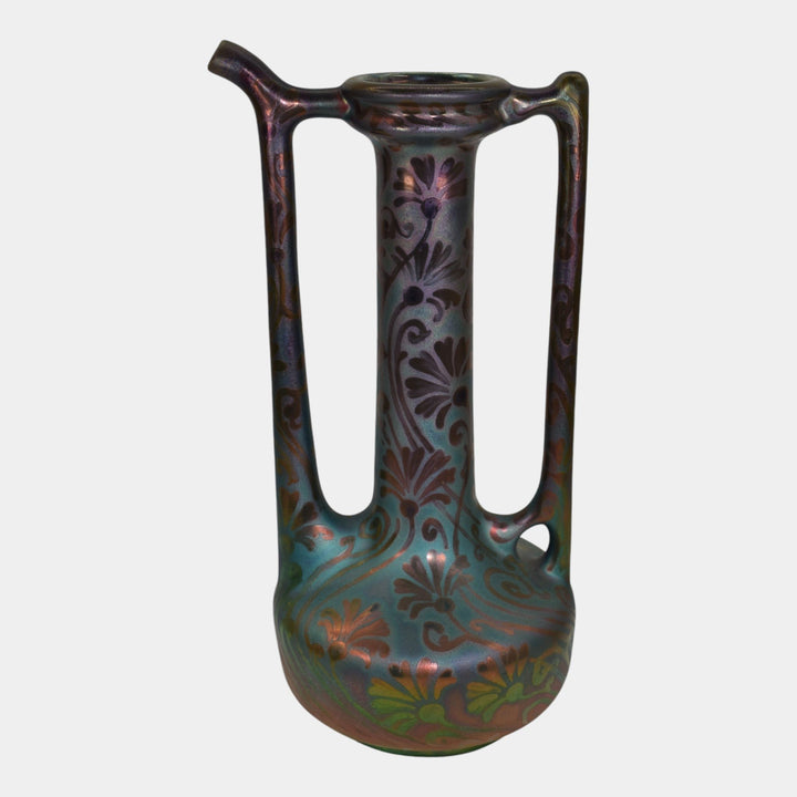 Weller Sicard 1902-07 Art Nouveau Pottery Iridescent Luster Pitcher Vase 514