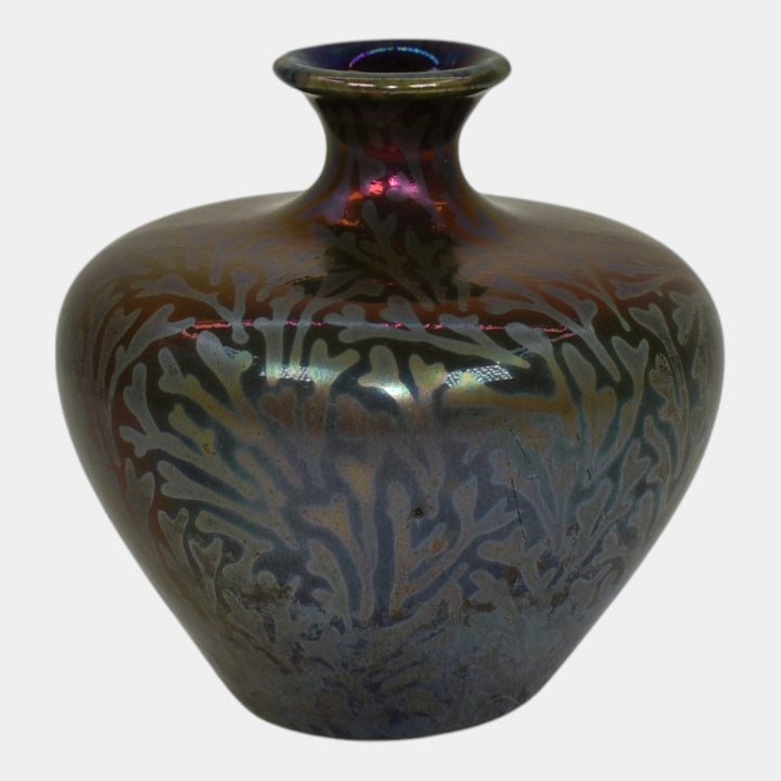 Weller Sicard 1902-07 Art Nouveau Pottery Iridescent Luster Ceramic Bud Vase 4
