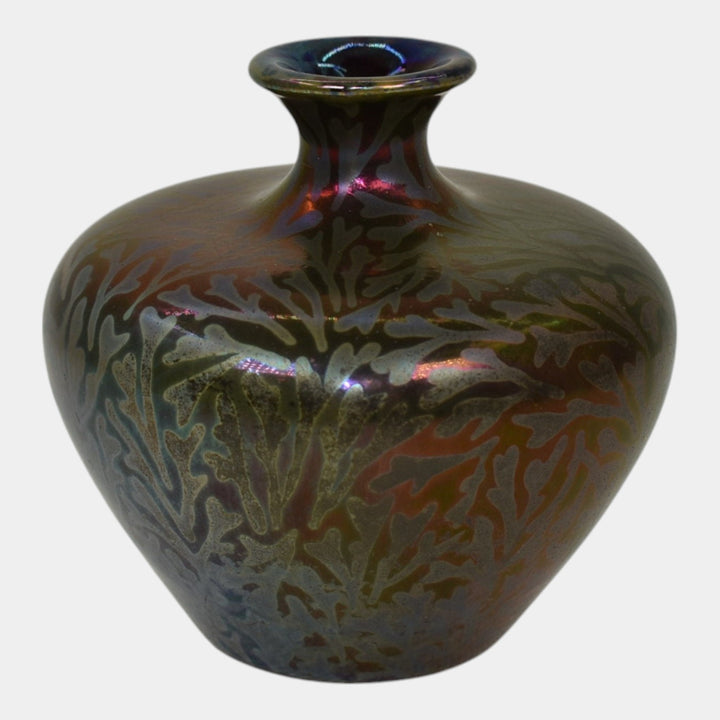 Weller Sicard 1902-07 Art Nouveau Pottery Iridescent Luster Ceramic Bud Vase 4