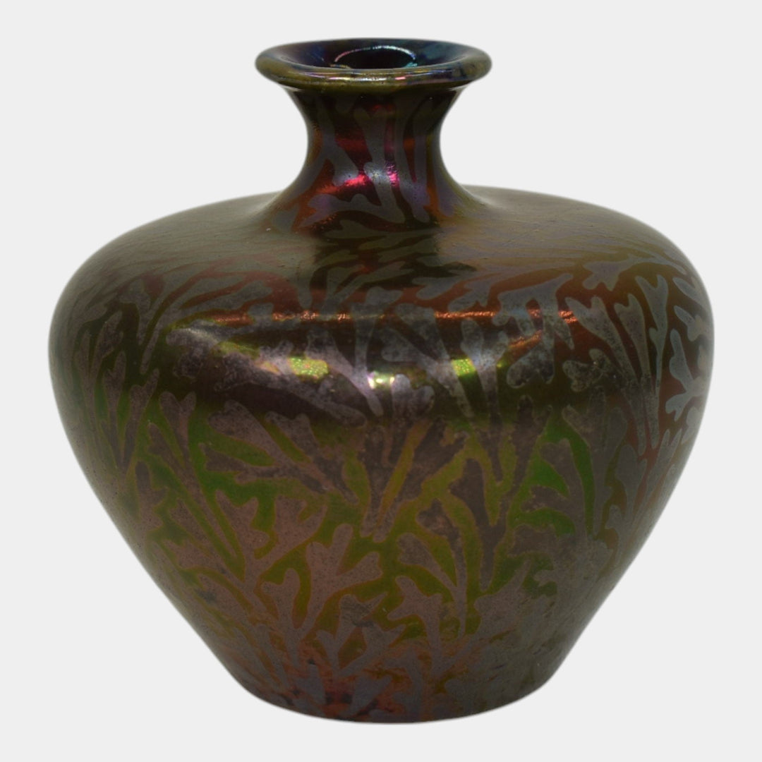 Weller Sicard 1902-07 Art Nouveau Pottery Iridescent Luster Ceramic Bud Vase 4