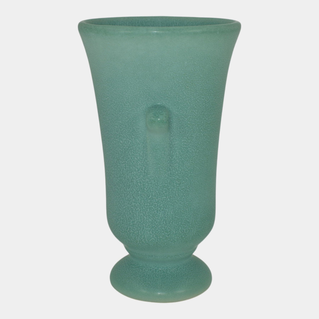 Weller Evergreen 1920s-1930s Vintage Art Pottery Matte Blue Ceramic Vase