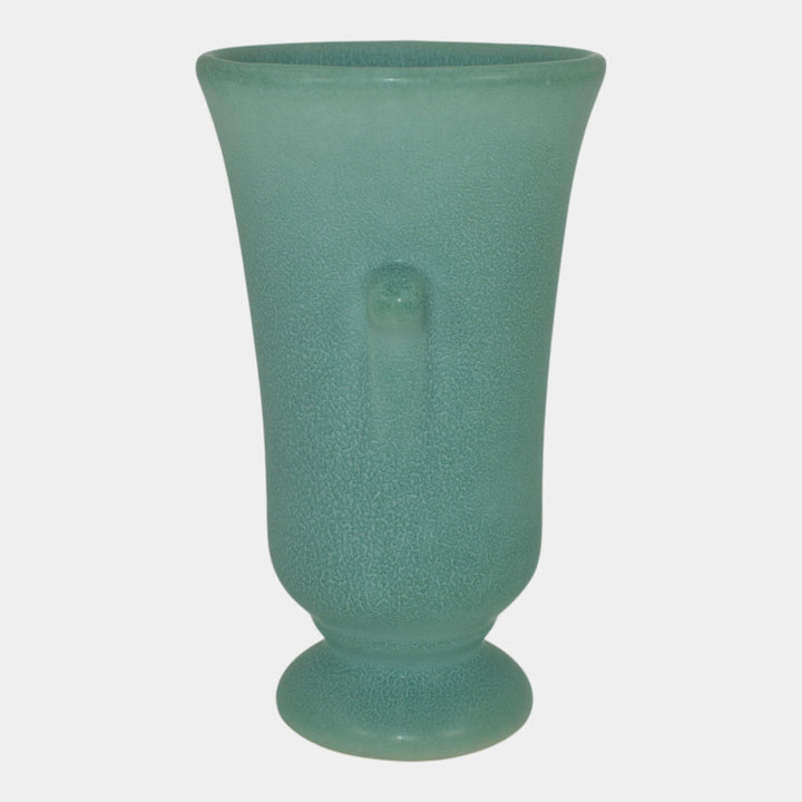 Weller Evergreen 1920s-1930s Vintage Art Pottery Matte Blue Ceramic Vase