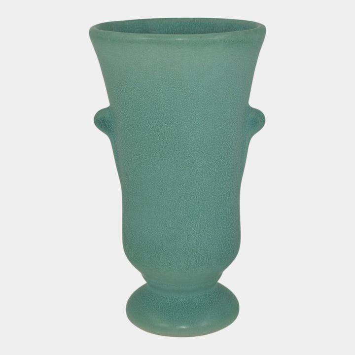 Weller Evergreen 1920s-1930s Vintage Art Pottery Matte Blue Ceramic Vase
