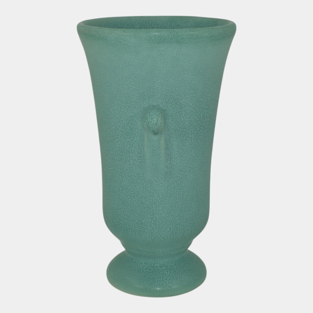 Weller Evergreen 1920s-1930s Vintage Art Pottery Matte Blue Ceramic Vase