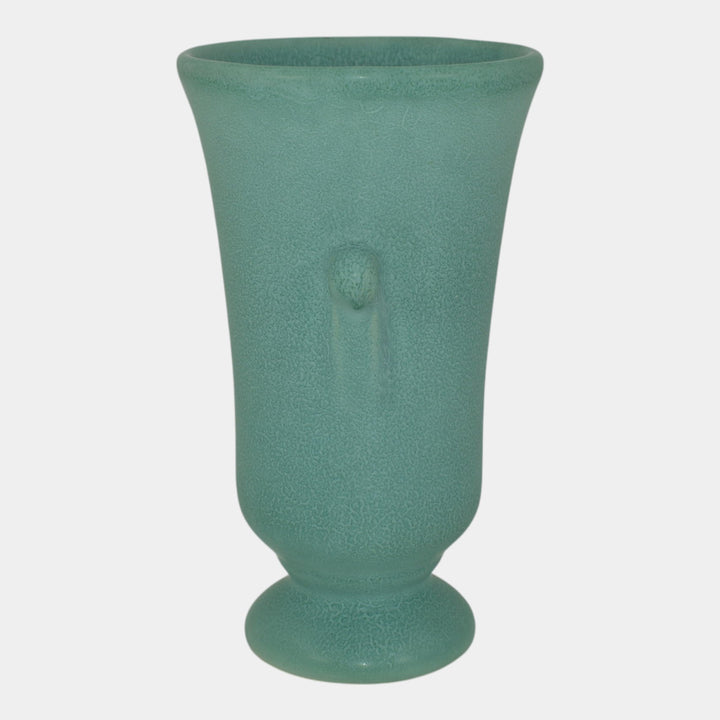 Weller Evergreen 1920s-1930s Vintage Art Pottery Matte Blue Ceramic Vase