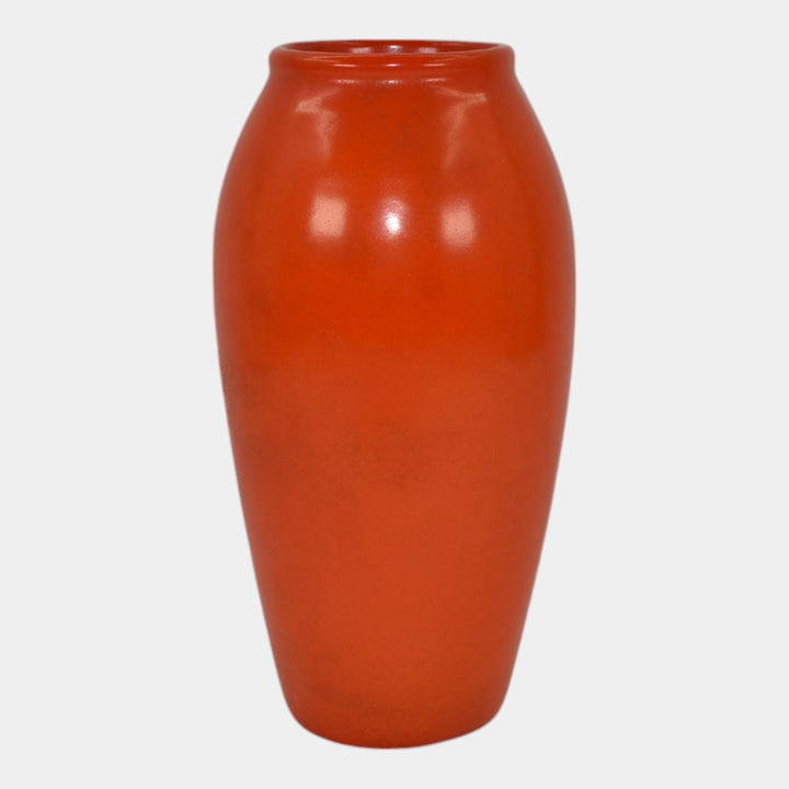 Weller Chengtu 1925-36 Vintage Art Pottery Bright Lava Red Orange Ceramic Vase