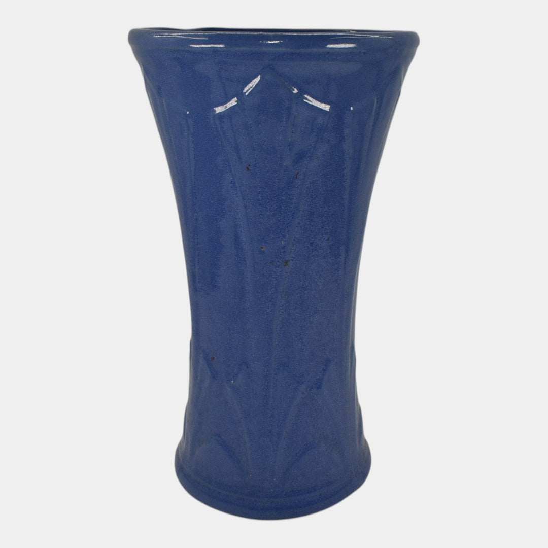 Robinson Ransbottom 1930s Vintage Ohio Pottery Blue Ceramic Vase - Just Art Pottery
