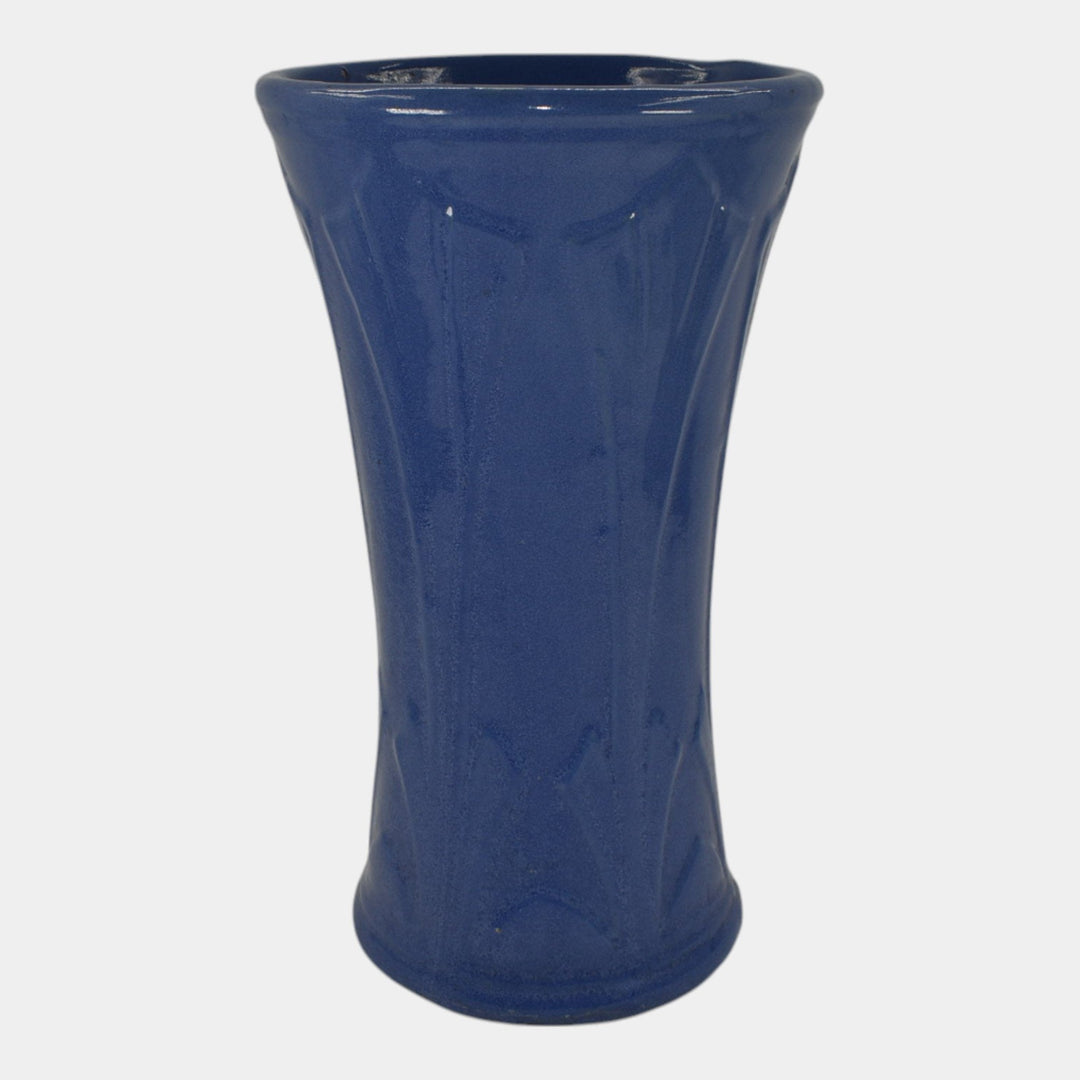 Robinson Ransbottom 1930s Vintage Ohio Pottery Blue Ceramic Vase - Just Art Pottery
