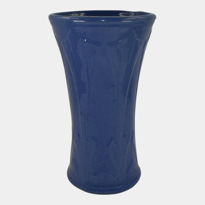 Robinson Ransbottom 1930s Vintage Ohio Pottery Blue Ceramic Vase - Just Art Pottery
