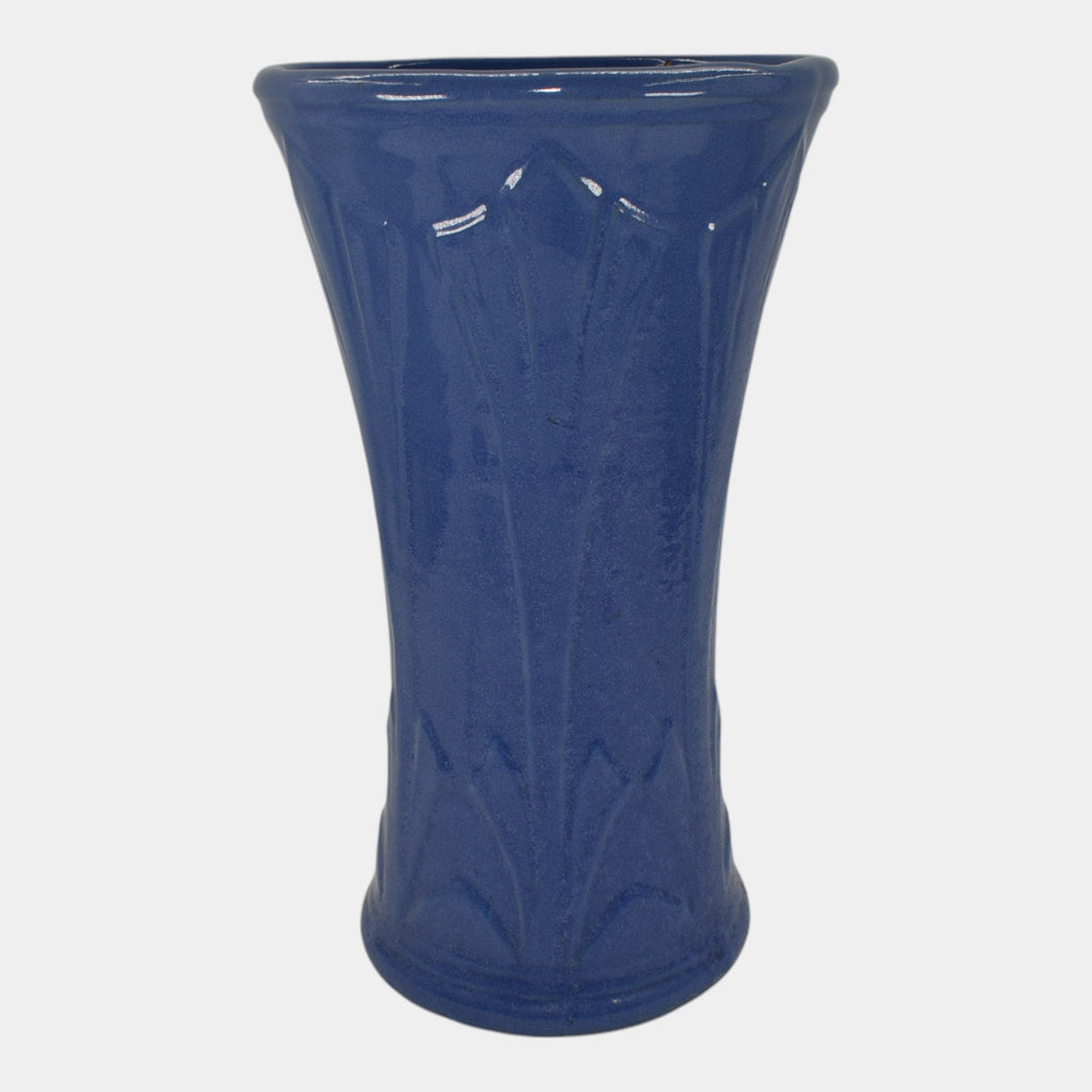 Robinson Ransbottom 1930s Vintage Ohio Pottery Blue Ceramic Vase - Just Art Pottery