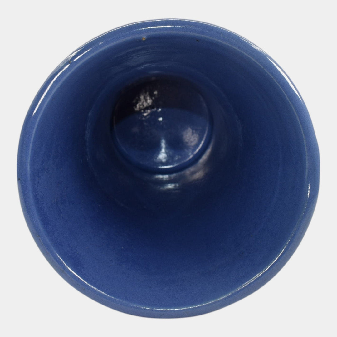 Robinson Ransbottom 1930s Vintage Ohio Pottery Blue Ceramic Vase - Just Art Pottery