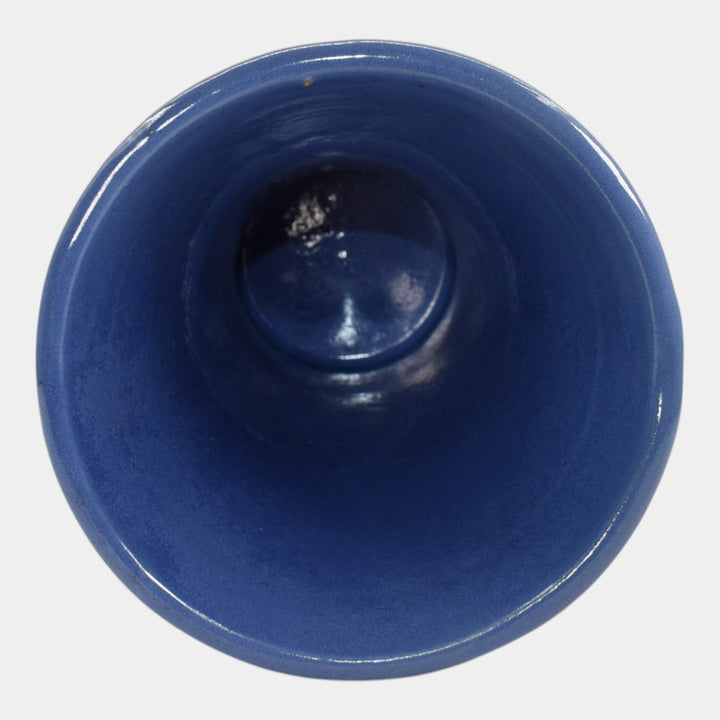 Robinson Ransbottom 1930s Vintage Ohio Pottery Blue Ceramic Vase - Just Art Pottery