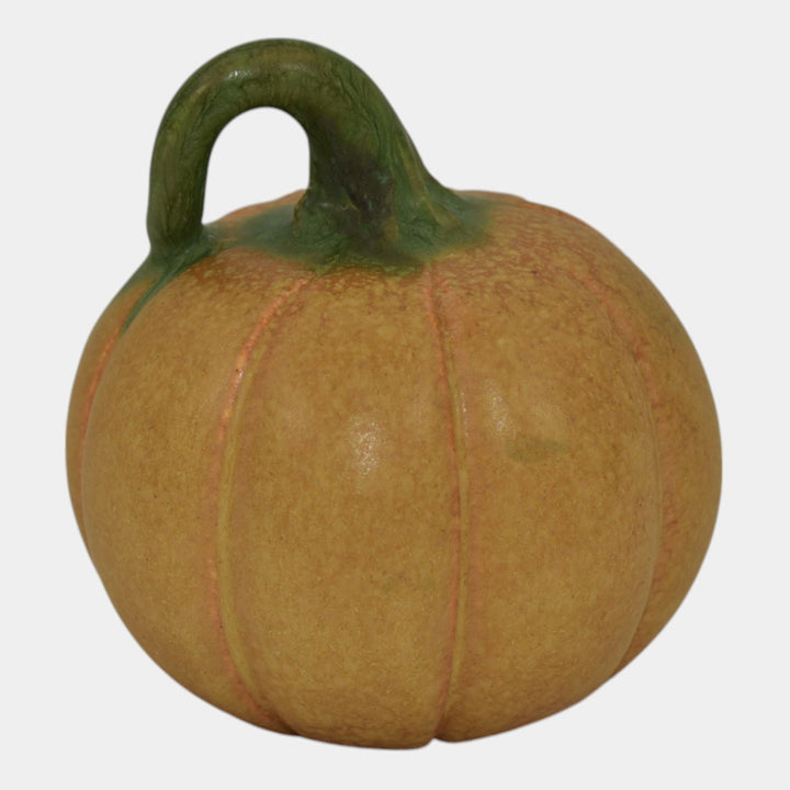 Ephraim Faience Experimental Pottery Jack-O-Lantern Halloween Pumpkin Figurine - Just Art Pottery