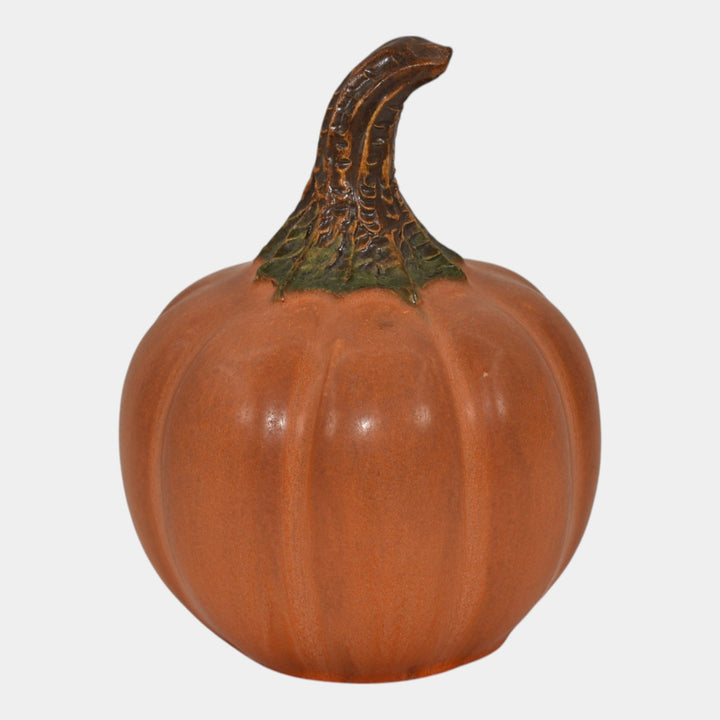 Ephraim Faience Art Pottery Experimental Black Cat Pumpkin Halloween Figurine