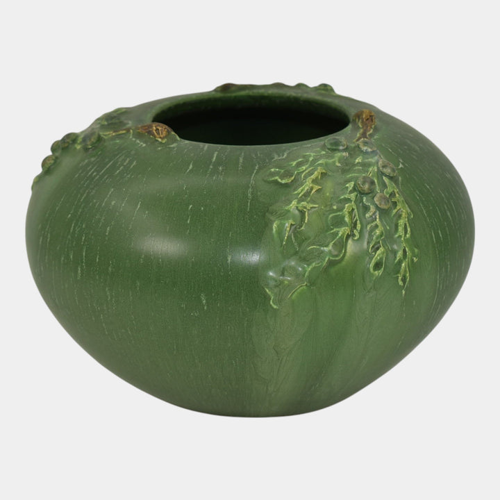 Ephraim Faience Experimental 2006 Hand Made Pottery Juniper Green Ceramic Vase