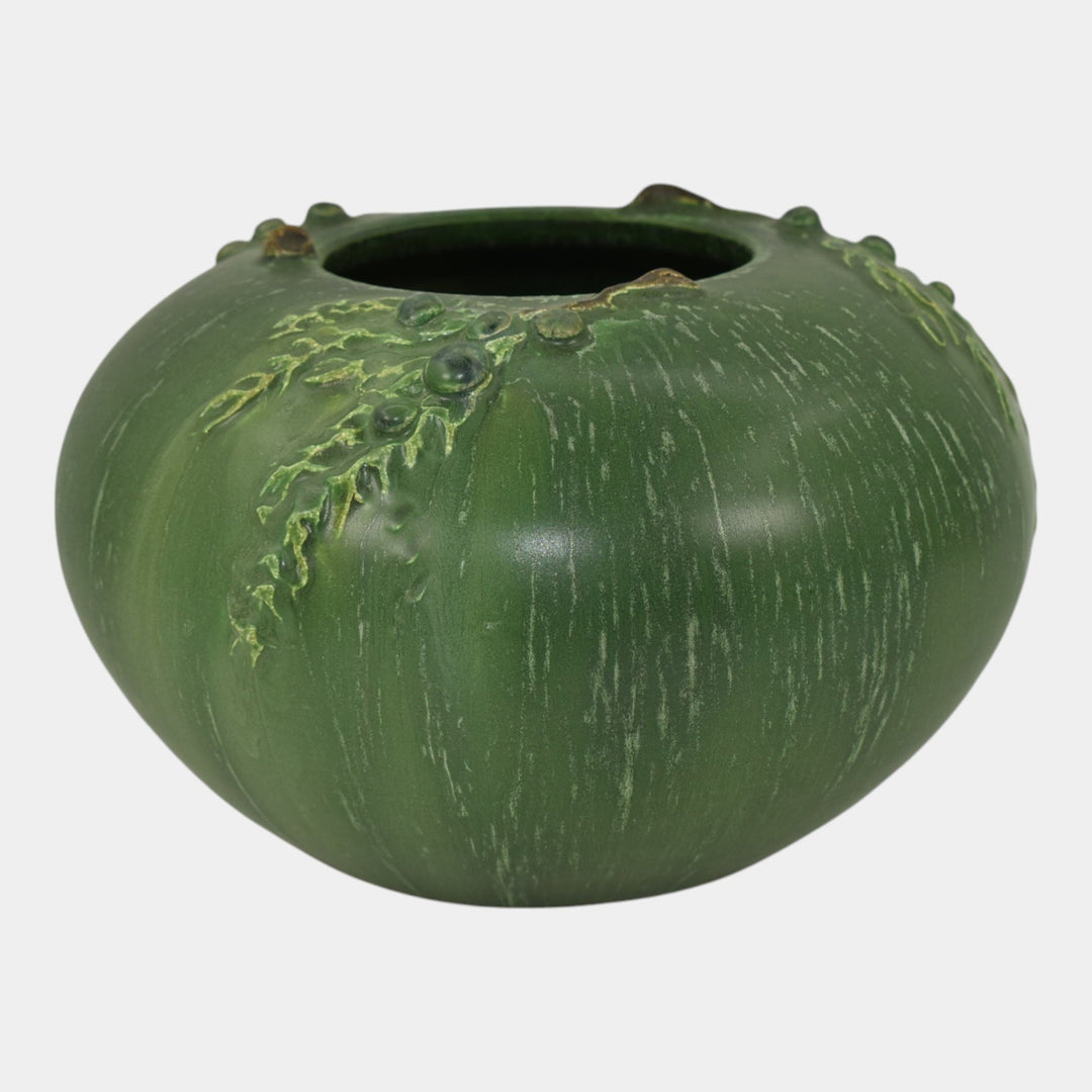 Ephraim Faience Experimental 2006 Hand Made Pottery Juniper Green Ceramic Vase