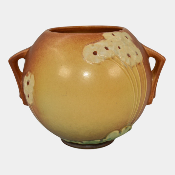 Roseville Primrose Tan 1936 Vintage Art Deco Pottery Ceramic Bowl Vase 285-6