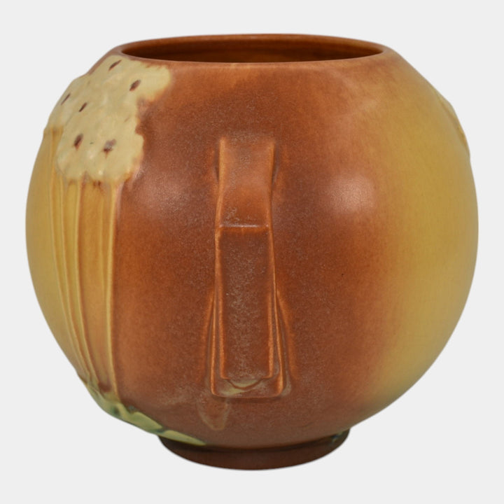 Roseville Primrose Tan 1936 Vintage Art Deco Pottery Ceramic Bowl Vase 285-6