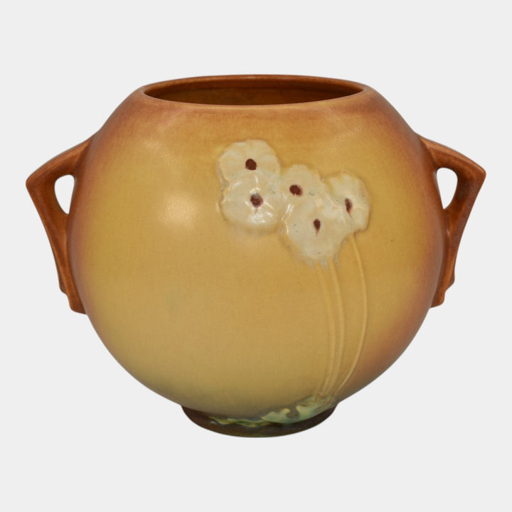Roseville Primrose Tan 1936 Vintage Art Deco Pottery Ceramic Bowl Vase 285-6