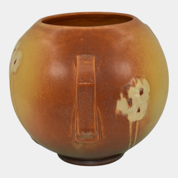 Roseville Primrose Tan 1936 Vintage Art Deco Pottery Ceramic Bowl Vase 285-6
