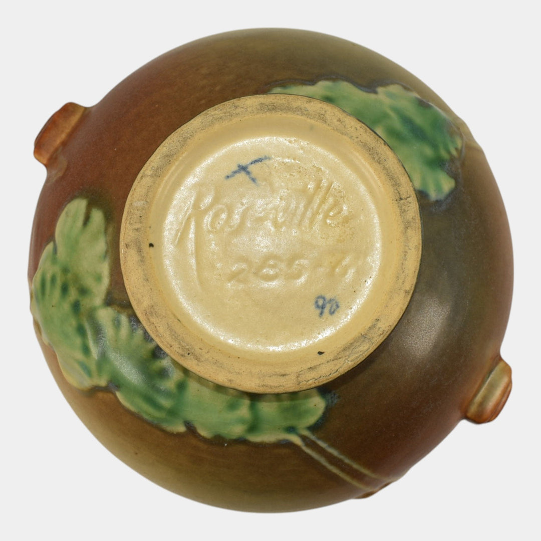Roseville Primrose Tan 1936 Vintage Art Deco Pottery Ceramic Bowl Vase 285-6