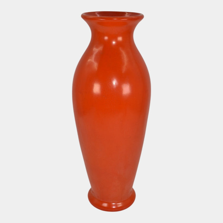 Weller Chengtu 1925-36 Vintage Art Pottery Bright Lava Red Orange Ceramic Vase