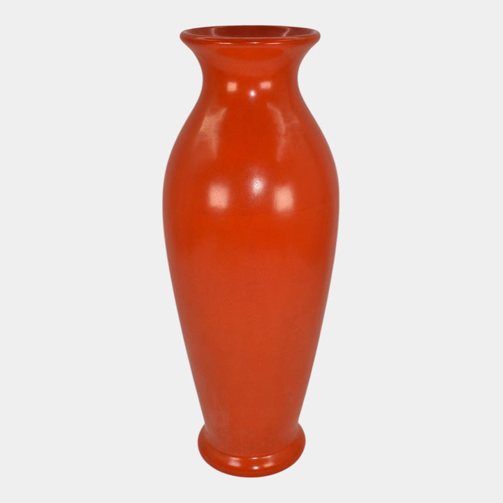 Weller Chengtu 1925-36 Vintage Art Pottery Bright Lava Red Orange Ceramic Vase