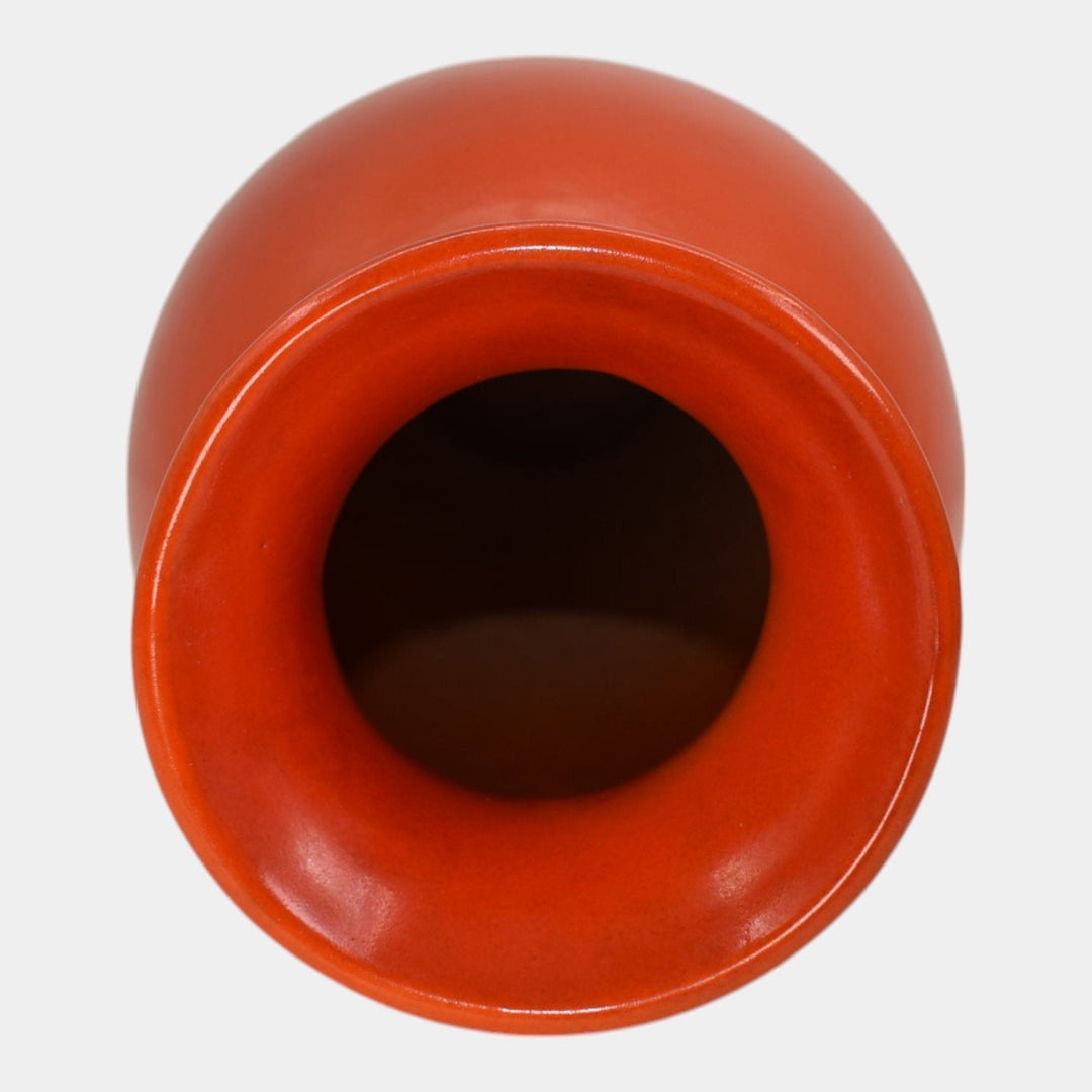 Weller Chengtu 1925-36 Vintage Art Pottery Bright Lava Red Orange Ceramic Vase