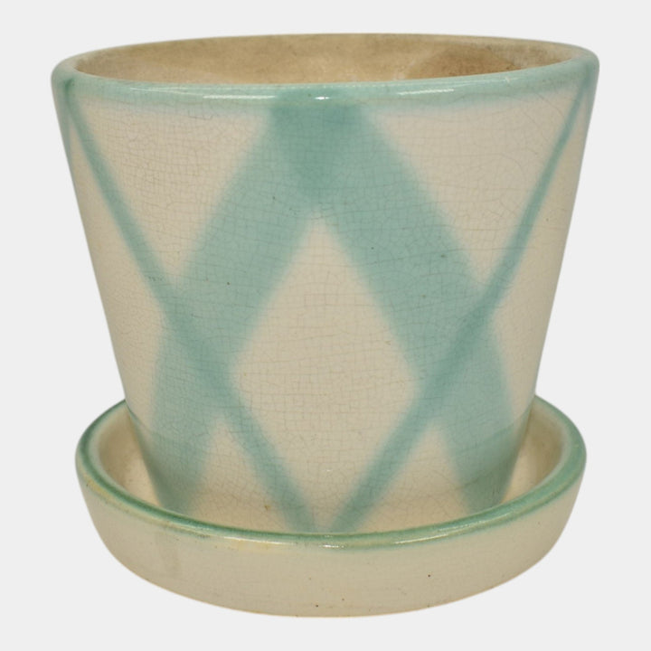 Weller 1940s Vintage Art Deco Pottery Ceramic Planter Flower Pot