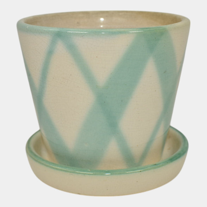 Weller 1940s Vintage Art Deco Pottery Ceramic Planter Flower Pot