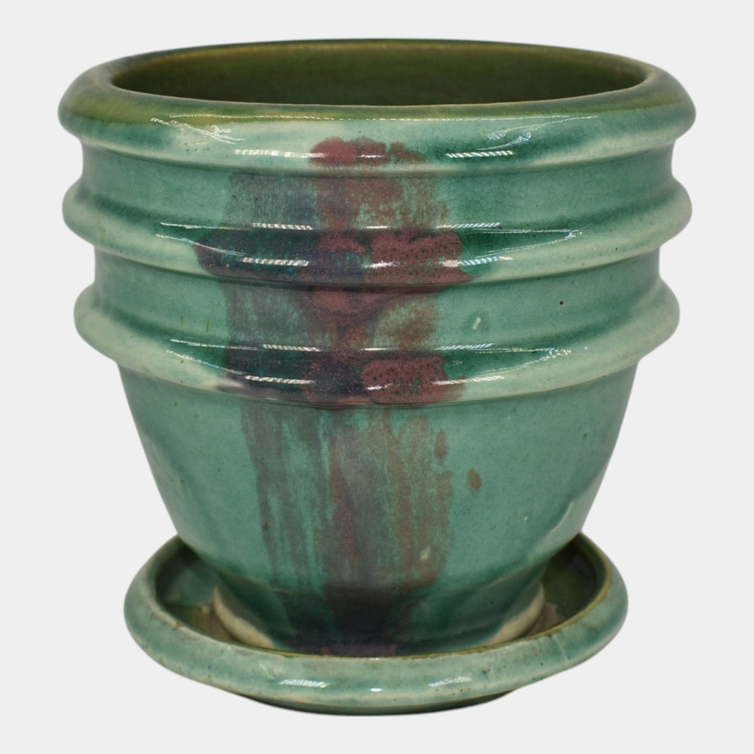 Hull Early Art Vintage Pottery 1920s Stoneware Flower Pot Planter Saucer 539 - Just Art Pottery