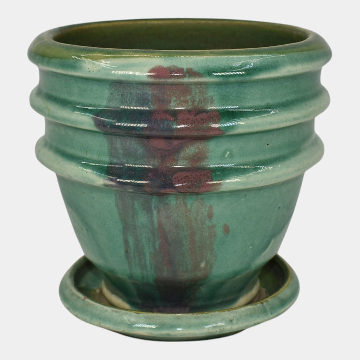 Hull Early Art Vintage Pottery 1920s Stoneware Flower Pot Planter Saucer 539 - Just Art Pottery