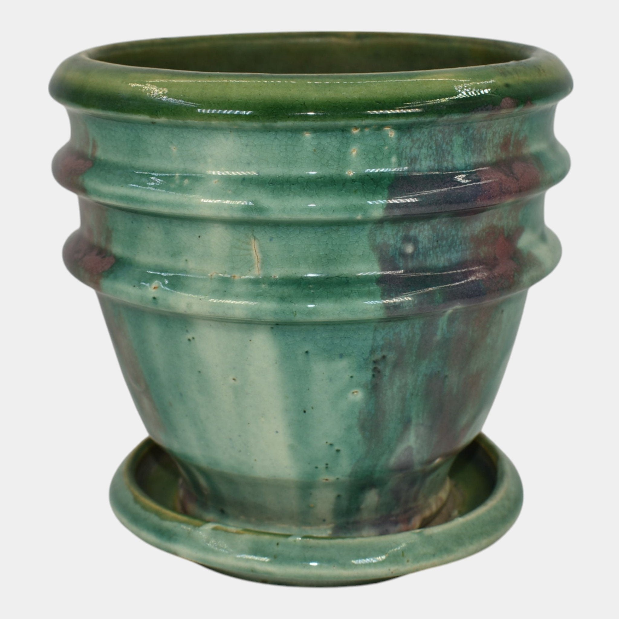 Hull Pottery（ハル・ポタリー)製／ヴィンテージ 植木鉢 Hull Early Art Vintage Pottery 1920s Stoneware Flower Pot Planter