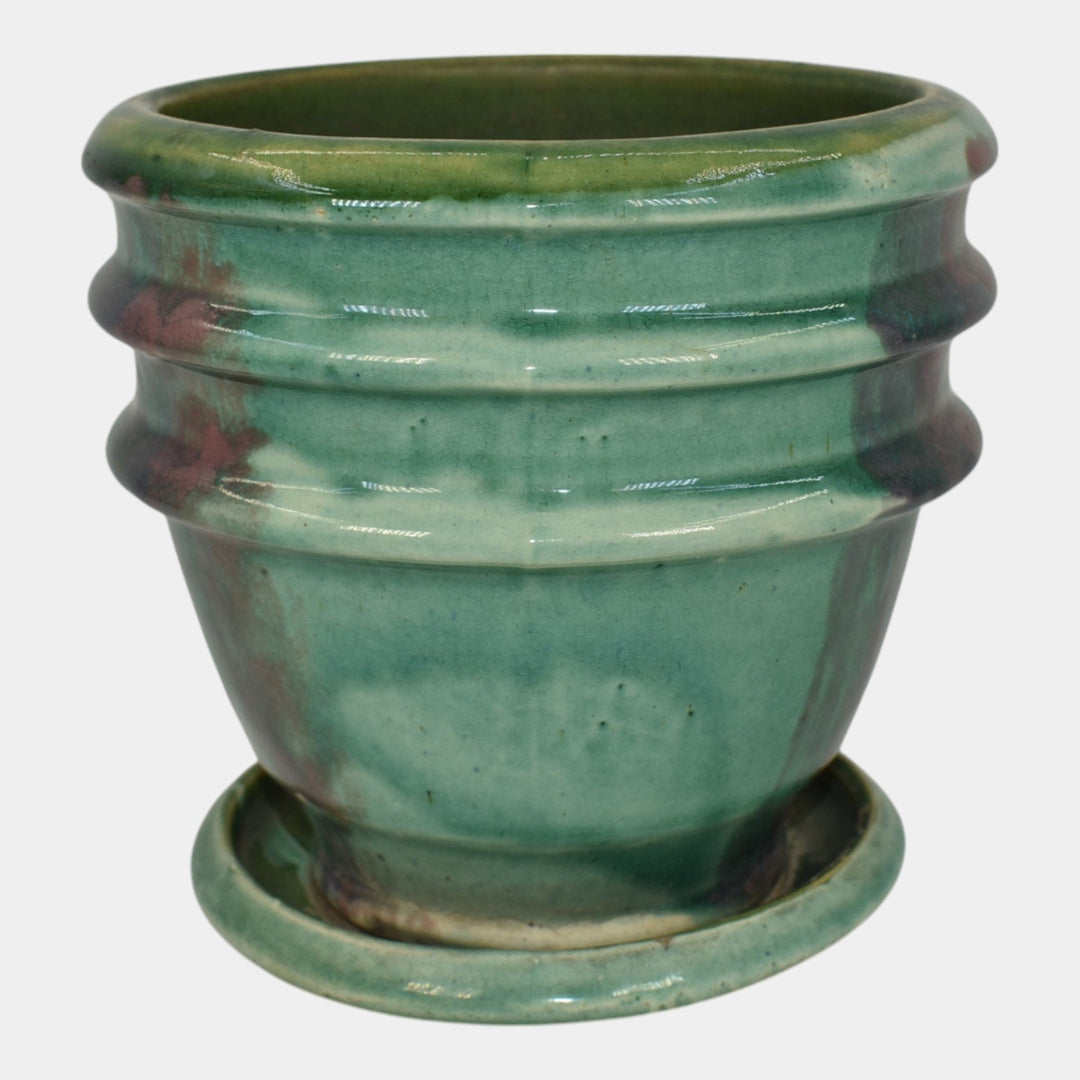 Hull Early Art Vintage Pottery 1920s Stoneware Flower Pot Planter Saucer 539