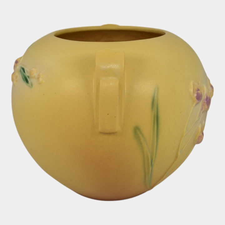 Roseville Ixia Yellow 1937 Vintage Art Deco Pottery Ceramic Flower Vase 327-6 - Just Art Pottery