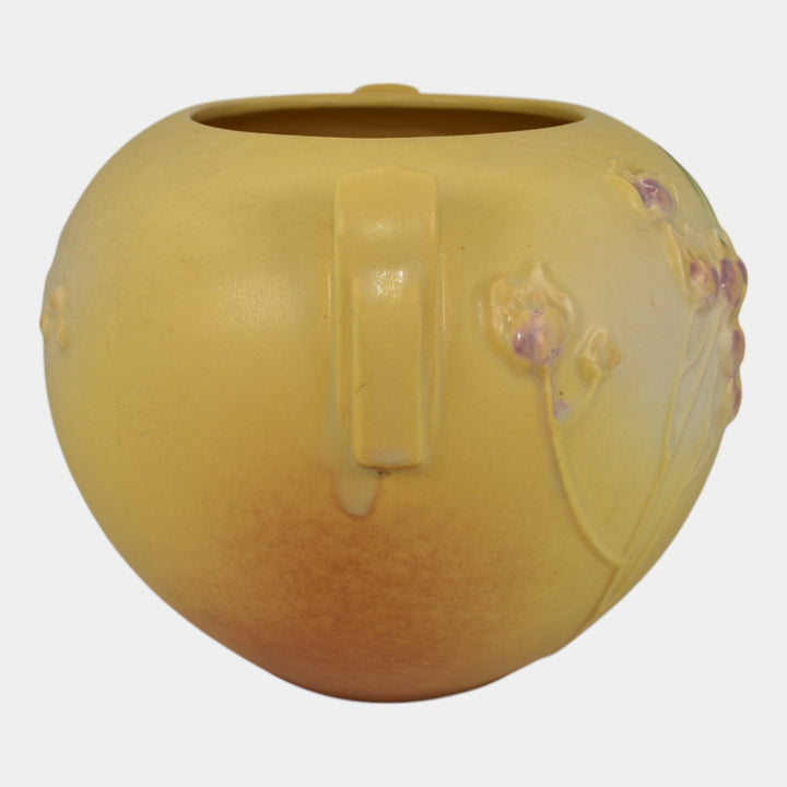 Roseville Ixia Yellow 1937 Vintage Art Deco Pottery Ceramic Flower Vase 327-6 - Just Art Pottery