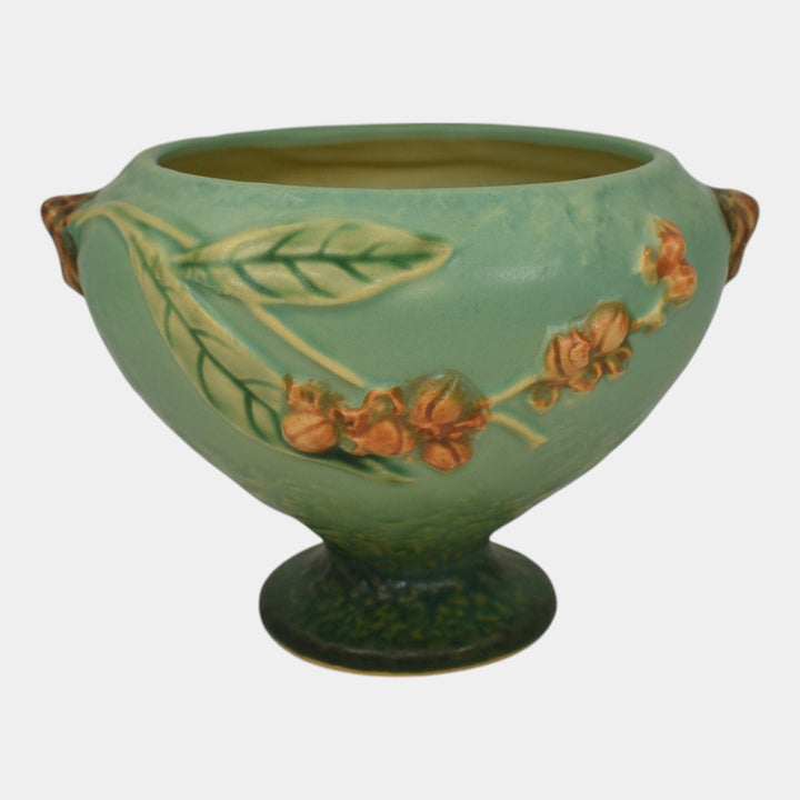 Roseville Bittersweet Green 1951 Mid Century Modern Pottery Ceramic Vase 863-4 - Just Art Pottery