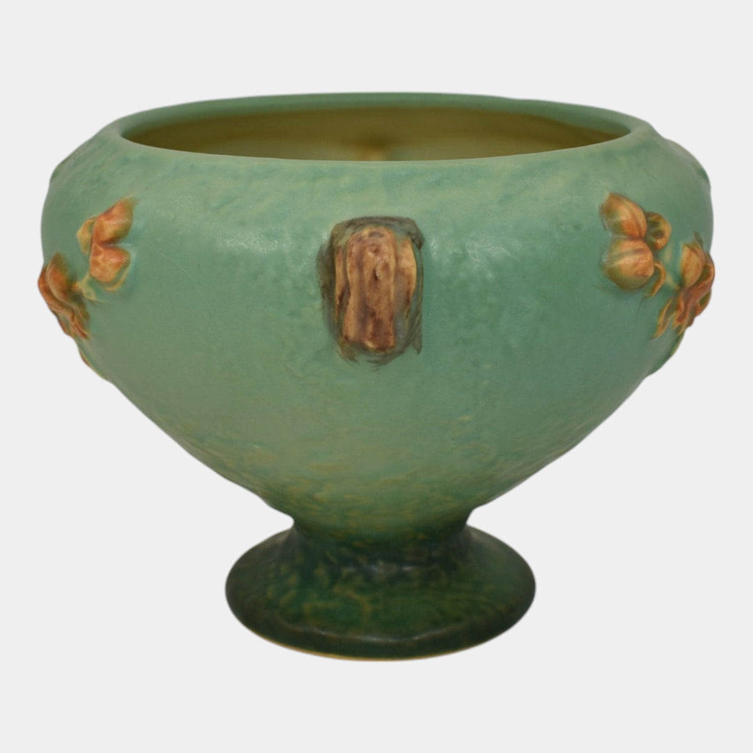 Roseville Bittersweet Green 1951 Mid Century Modern Pottery Ceramic Vase 863-4 - Just Art Pottery