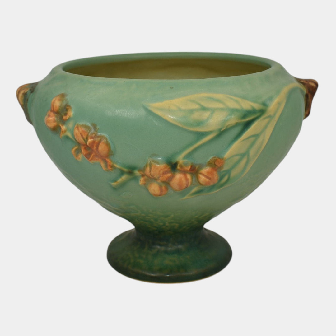 Roseville Bittersweet Green 1951 Mid Century Modern Pottery Ceramic Vase 863-4 - Just Art Pottery