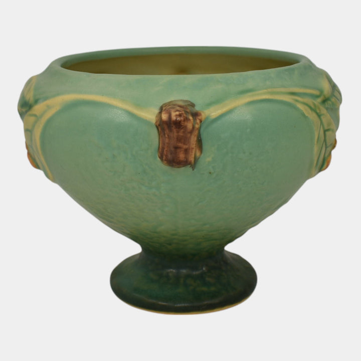 Roseville Bittersweet Green 1951 Mid Century Modern Pottery Ceramic Vase 863-4 - Just Art Pottery