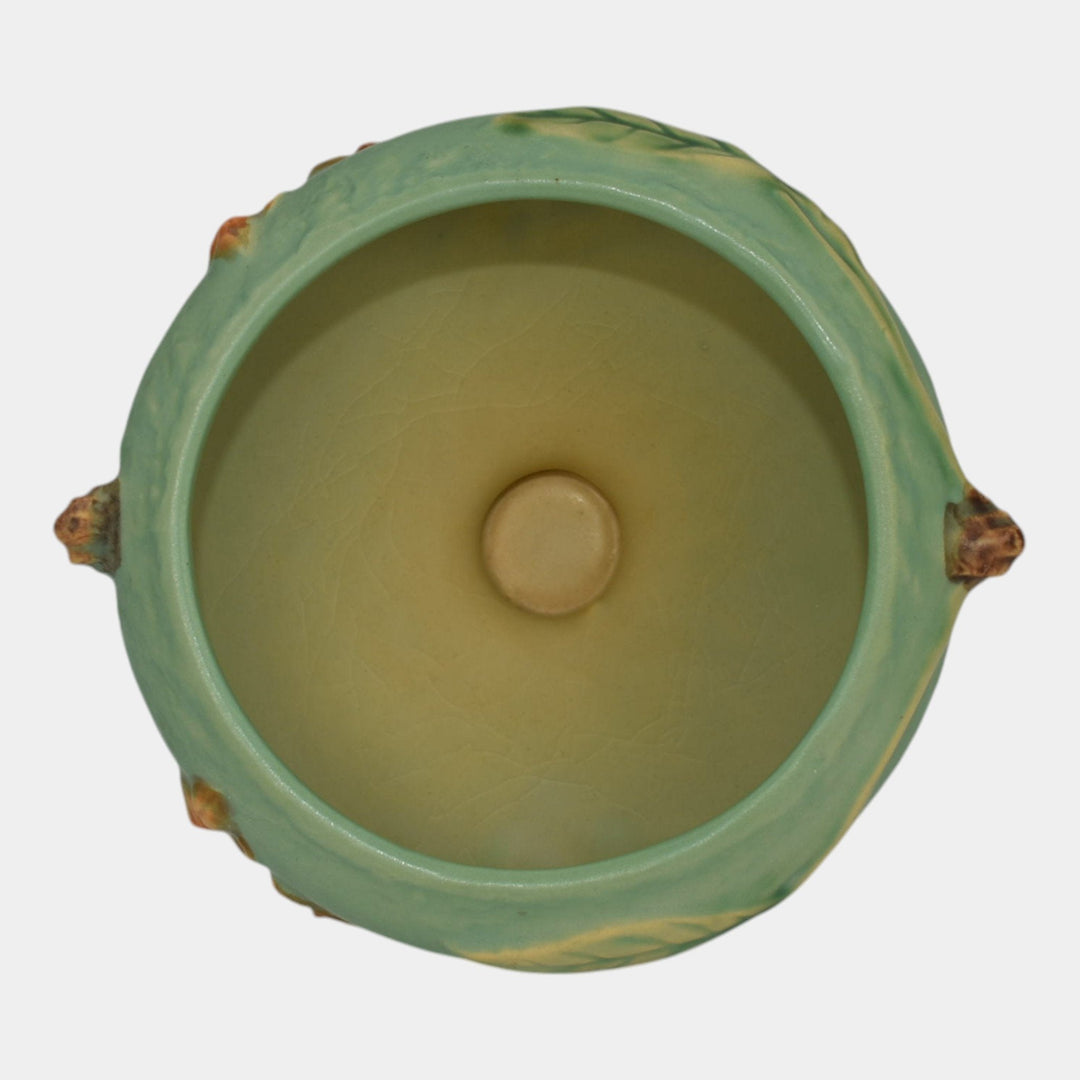 Roseville Bittersweet Green 1951 Mid Century Modern Pottery Ceramic Vase 863-4 - Just Art Pottery