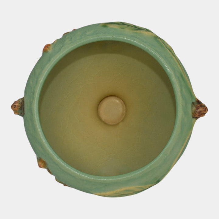 Roseville Bittersweet Green 1951 Mid Century Modern Pottery Ceramic Vase 863-4 - Just Art Pottery